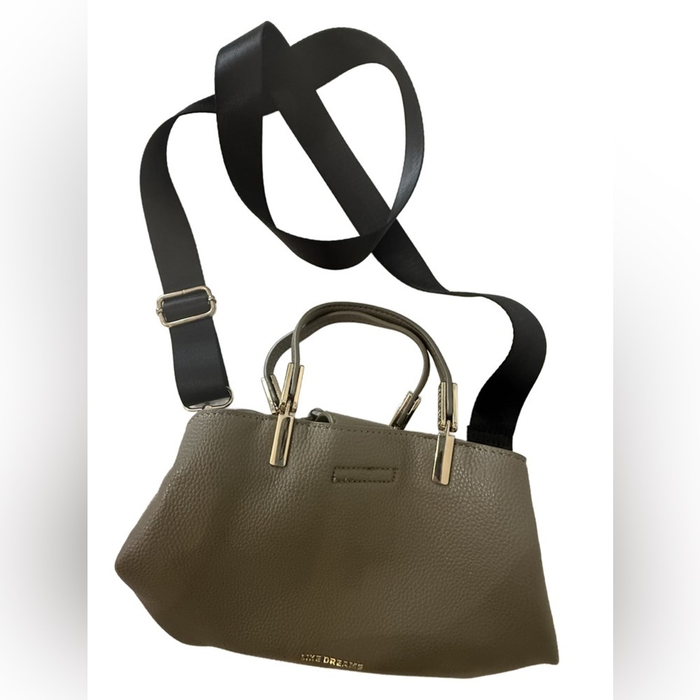 Like Dreams Vegan Pebble Leather Cross Body Bag with Black Strap